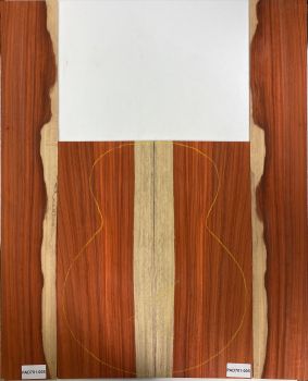 Boden & Zargen Padouk, rot, Einzelstück #005, mit Splint, Western